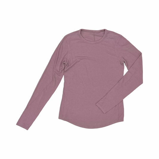Athletic Top Ls Collar By Lululemon In Purple, Size:L