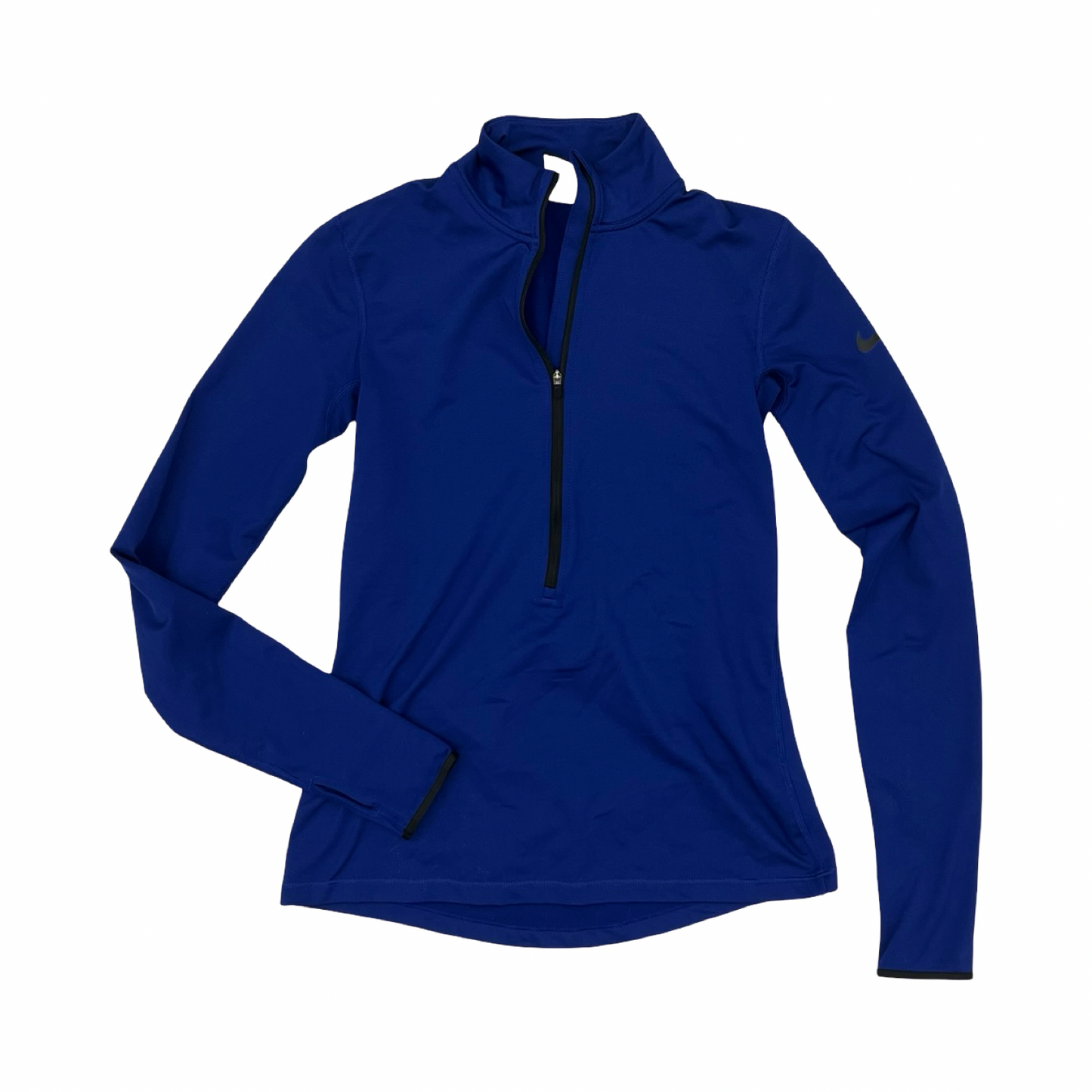 Athletic Top Ls Collar By Nike Apparel In Blue, Size:M