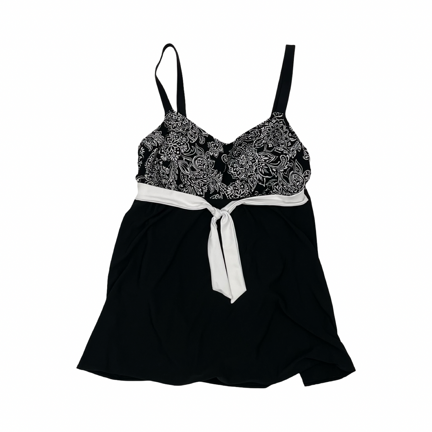 Swimsuit By Clothes Mentor In Black & White, Size:M