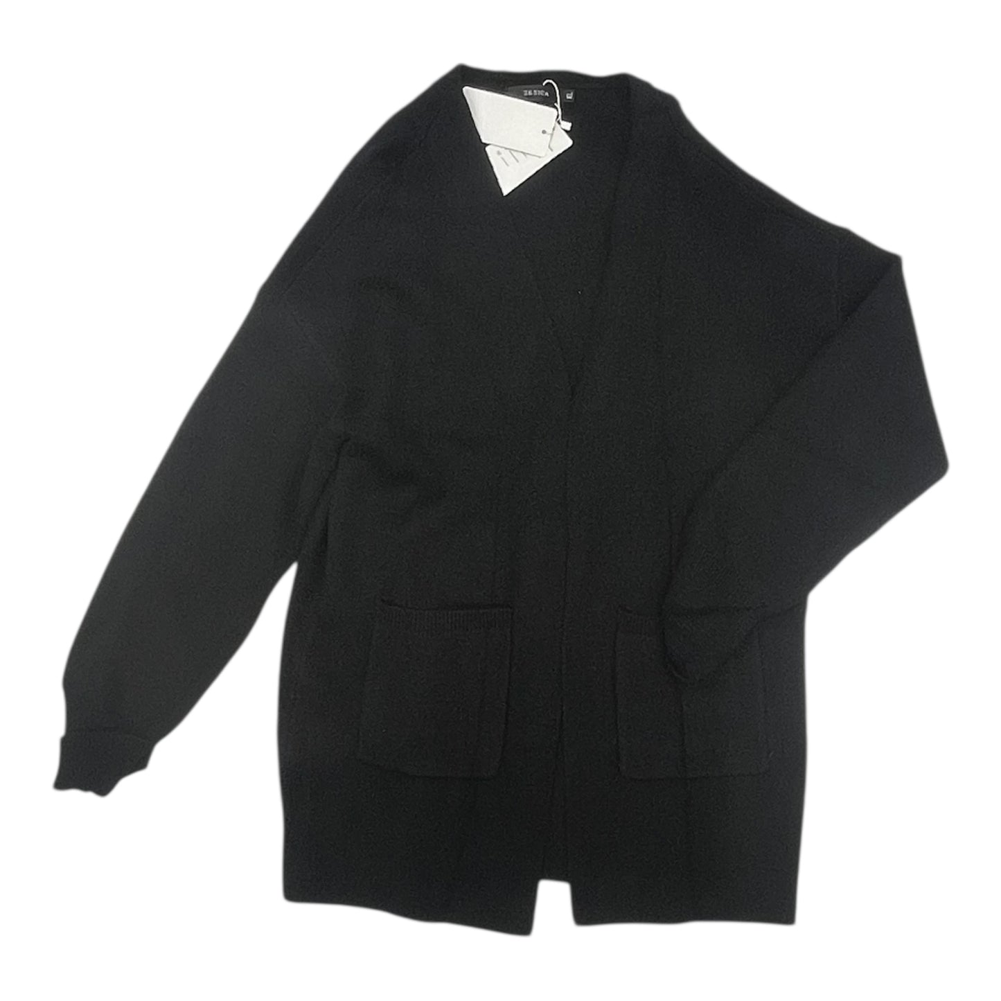 Sweater Cardigan By Zesica In Black, Size:Xl