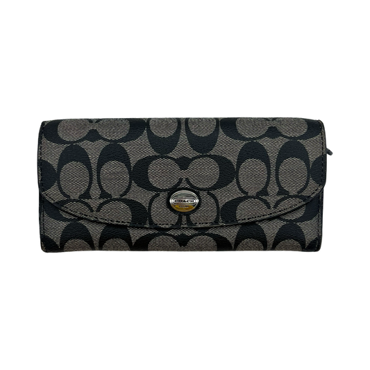 Wallet Designer By Coach In Black & Tan, Size:Medium