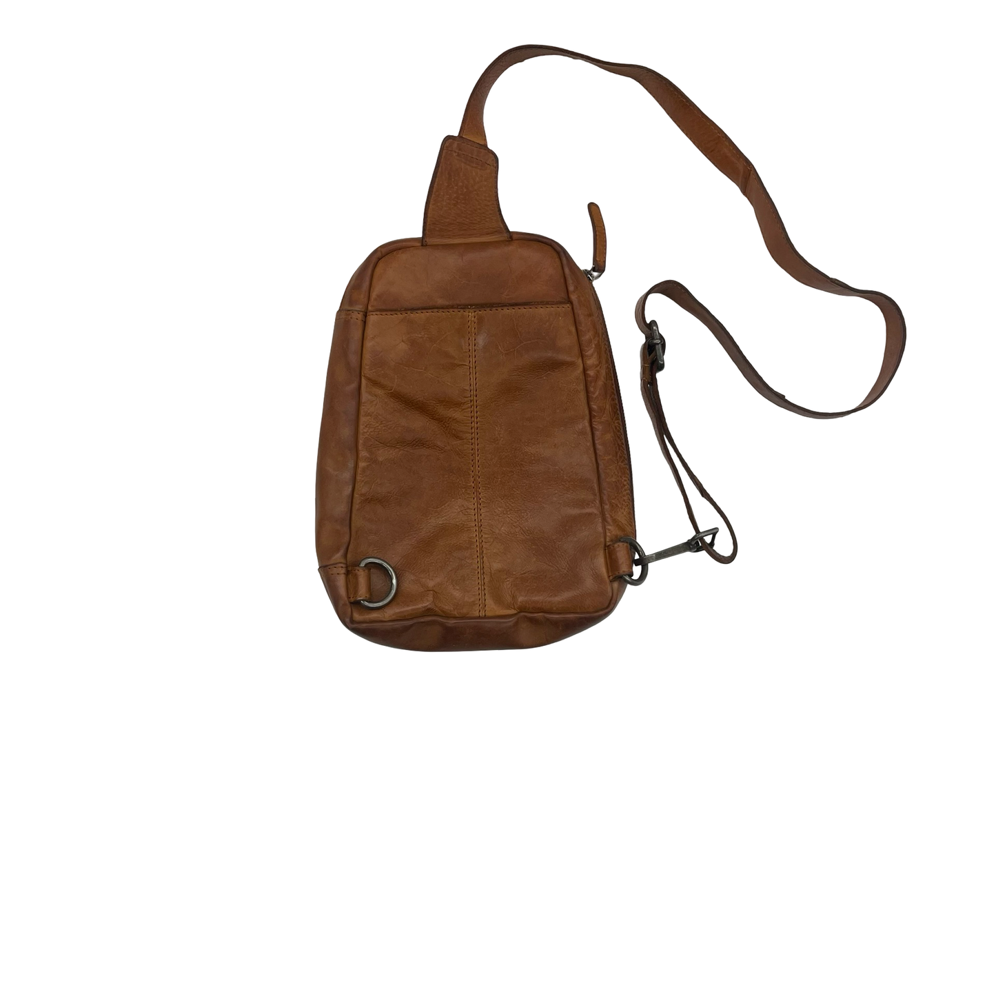 Backpack Leather By Clothes Mentor In Brown, Size:Medium