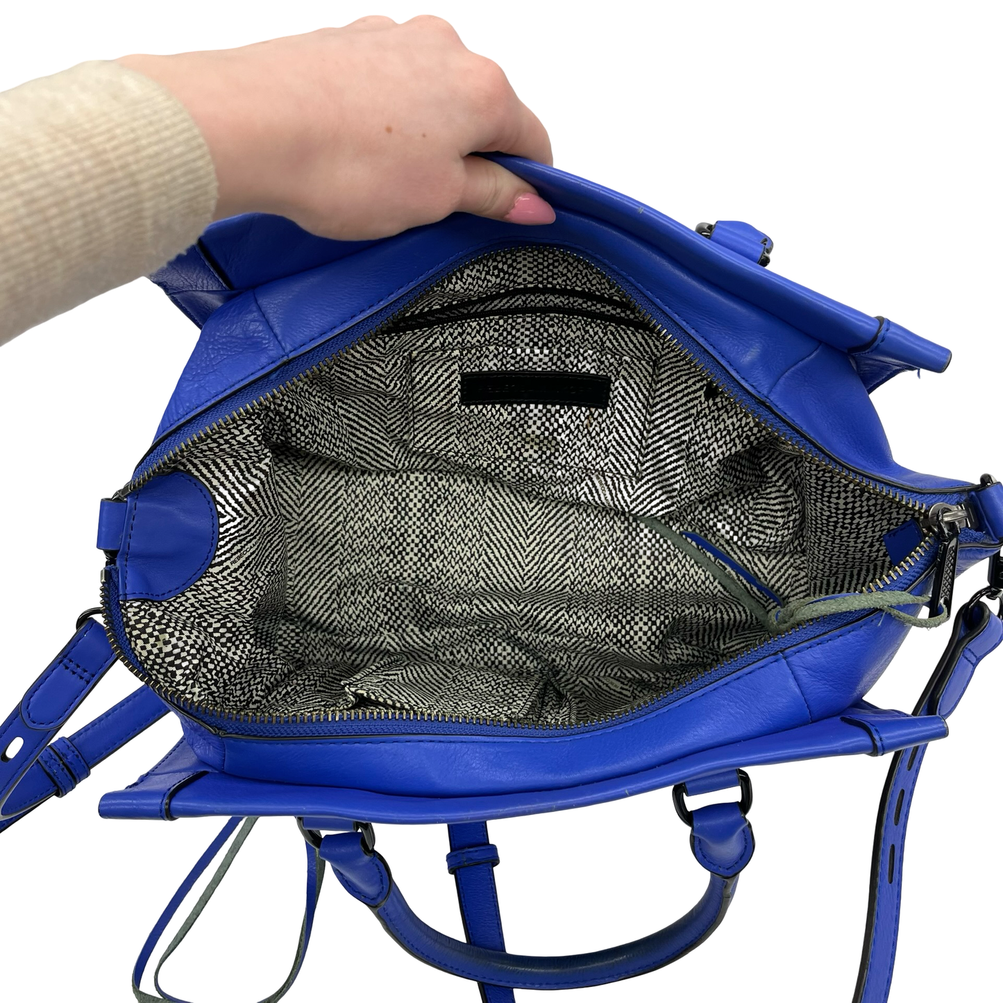 Handbag Designer By Rebecca Minkoff In Blue, Size:Medium