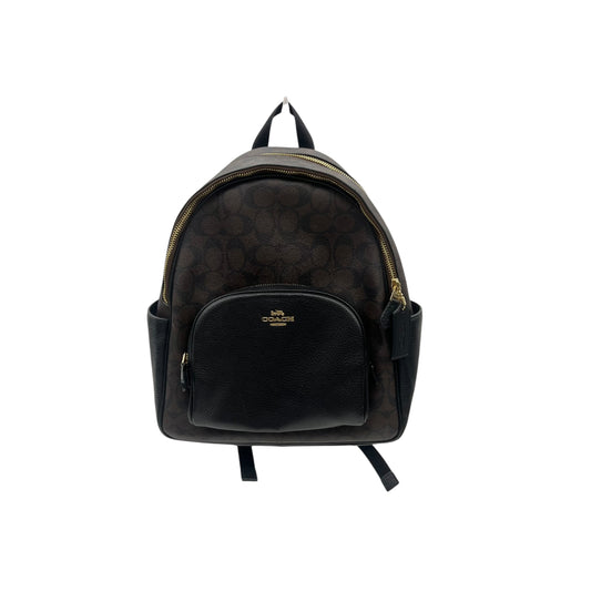 Backpack Designer By Coach In Black & Brown, Size:Medium