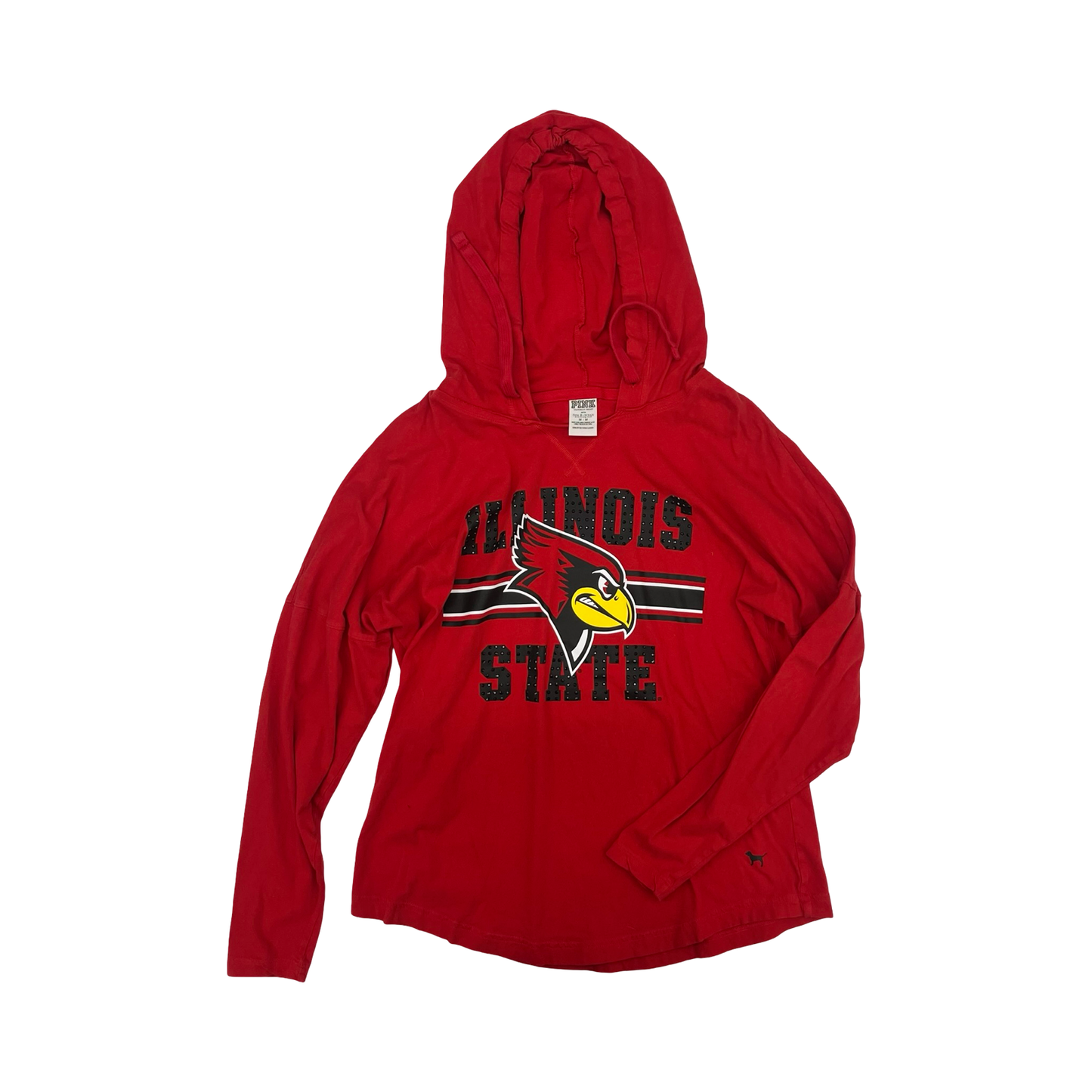 Athletic Top Ls Hoodie By Pink In Red, Size:M