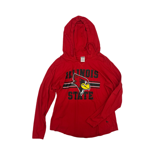 Athletic Top Ls Hoodie By Pink In Red, Size:M