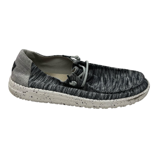 Shoes Flats By Hey Dude In Grey, Size:11