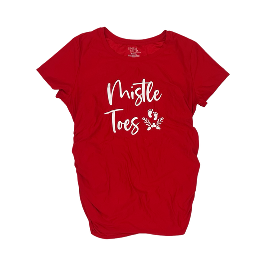 Mat Top Ss By Time And Tru In Red, Size:L