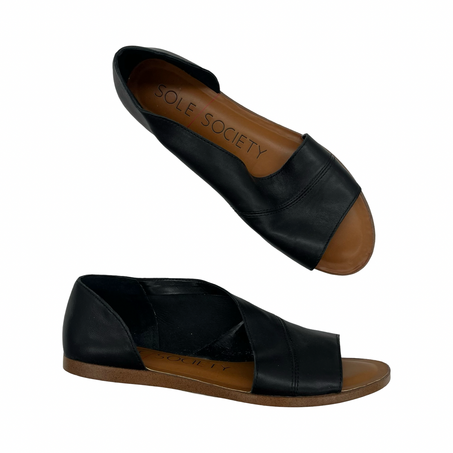 Sandals Flats By Sole Society In Black, Size:8