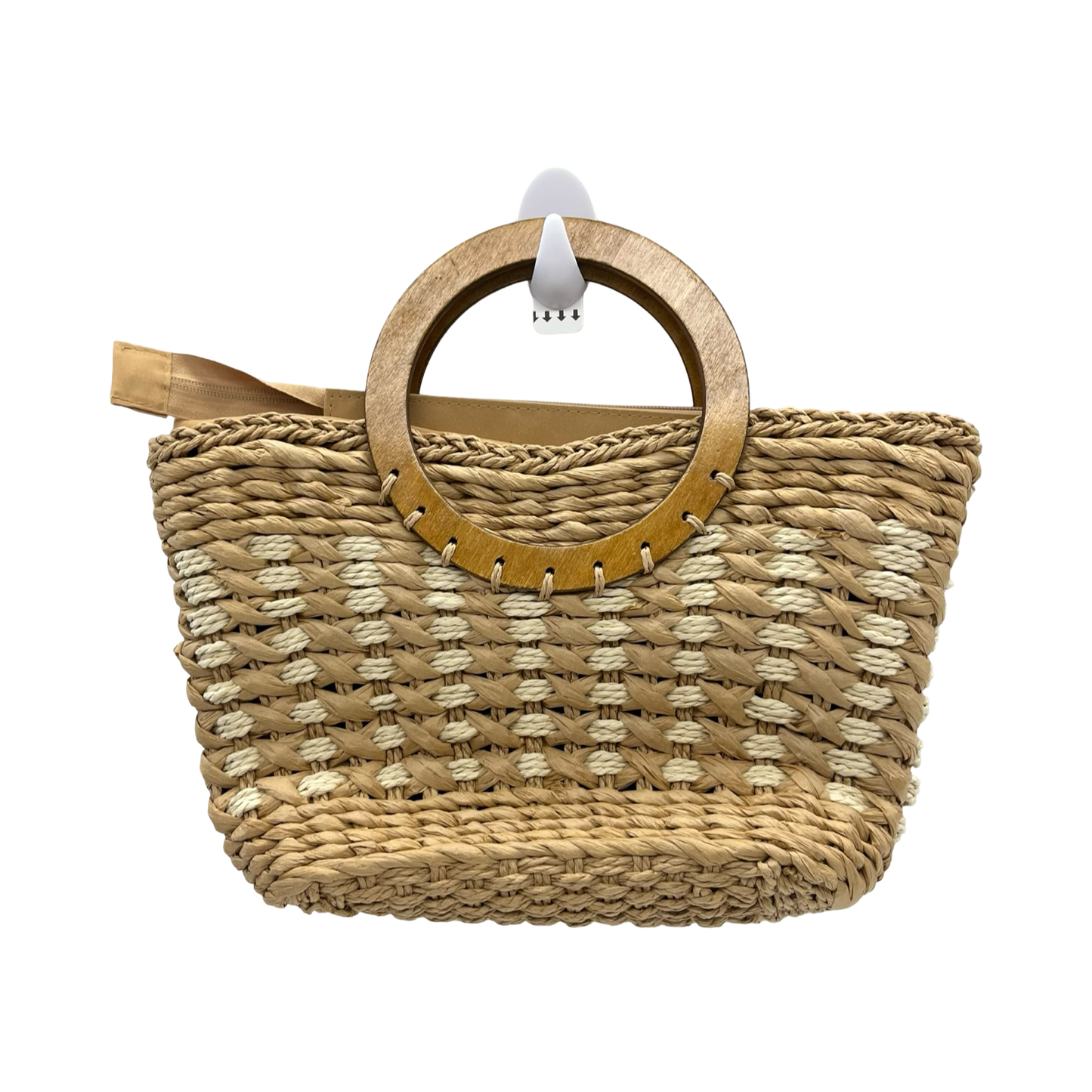 Handbag By Clothes Mentor In Brown & Cream, Size:Medium