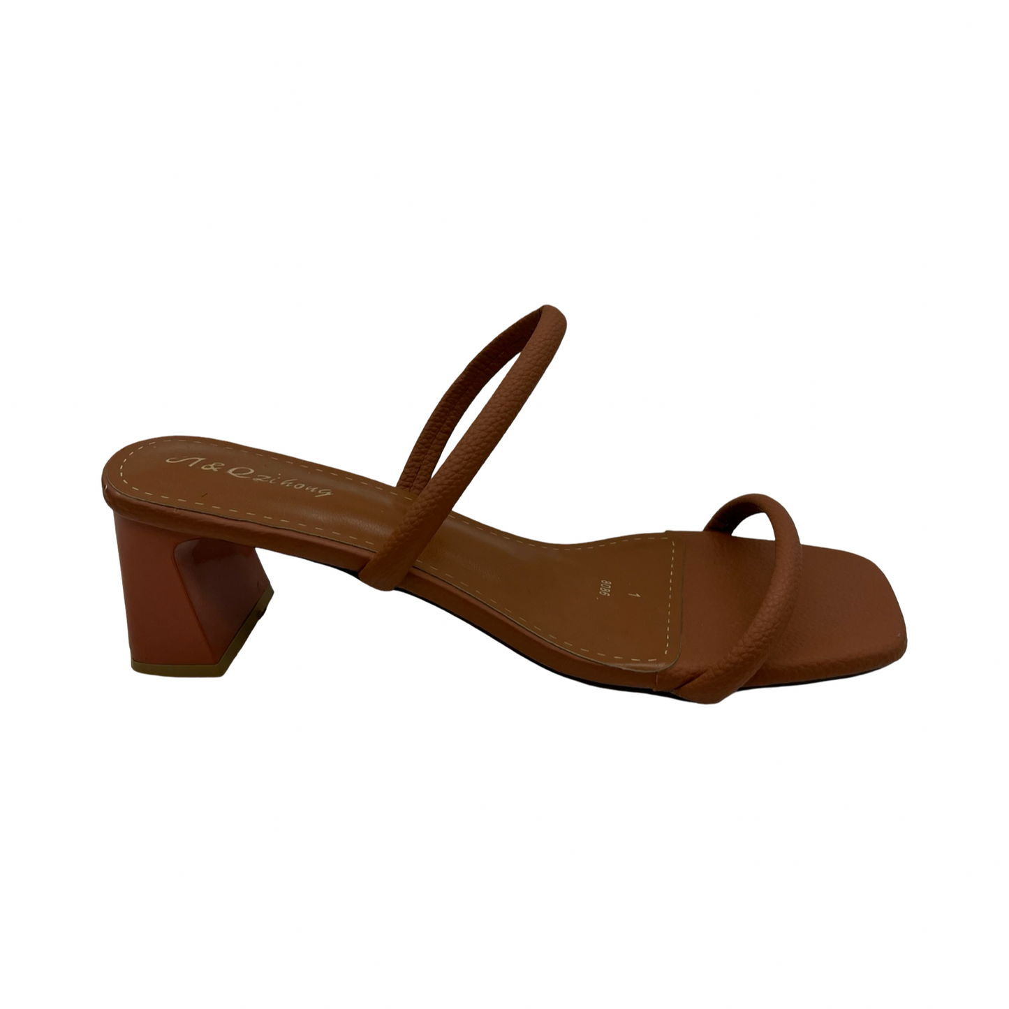Sandals Heels Block By Cmf In Brown, Size:11.5