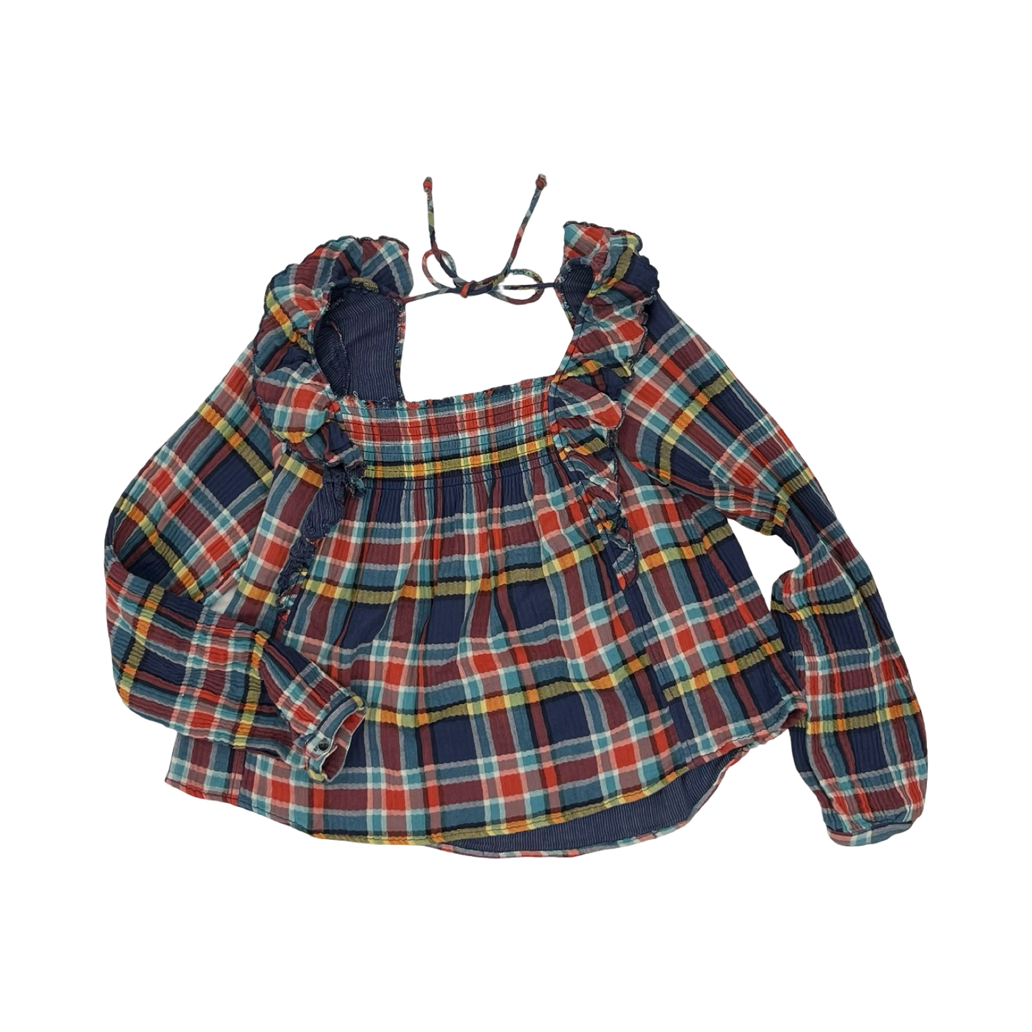 Blouse Ls By We The Free In Plaid Pattern, Size:S