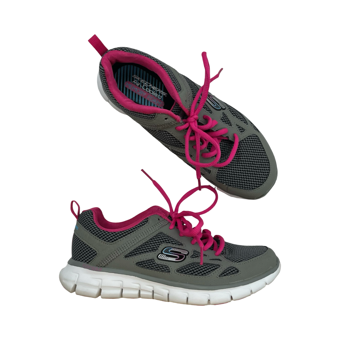 Shoes Athletic By Skechers In Grey & Pink, Size:5.5