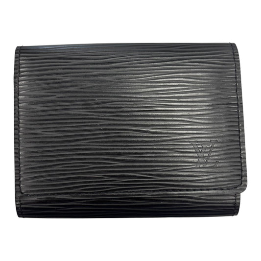 Wallet Luxury Designer By Louis Vuitton In Black, Size:Small