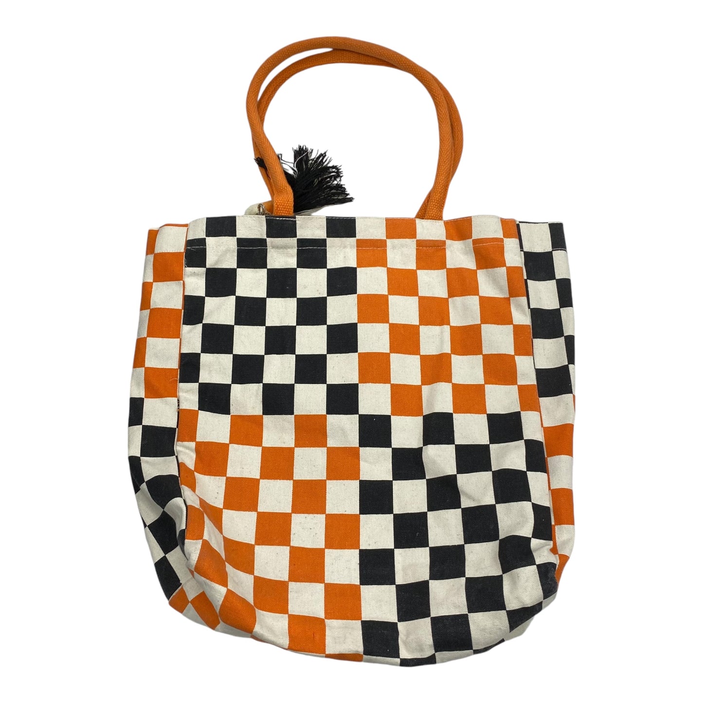 Tote By Clothes Mentor In Black & Orange, Size:Small