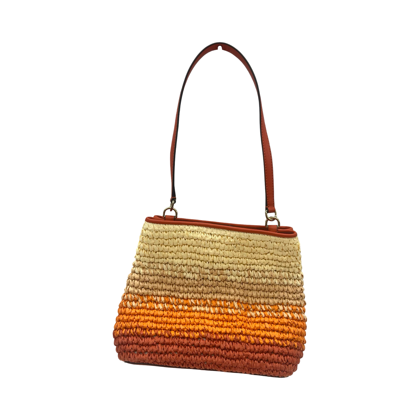 Handbag Designer By Michael Kors In Brown & Orange, Size:Medium