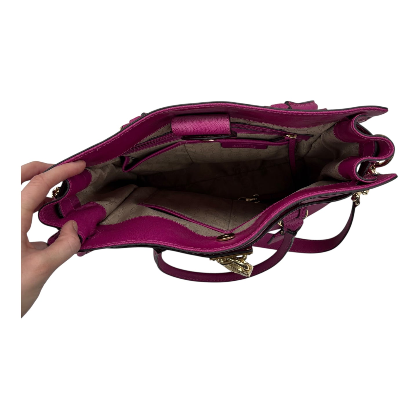 Handbag Designer By Michael Kors In Pink, Size:Large