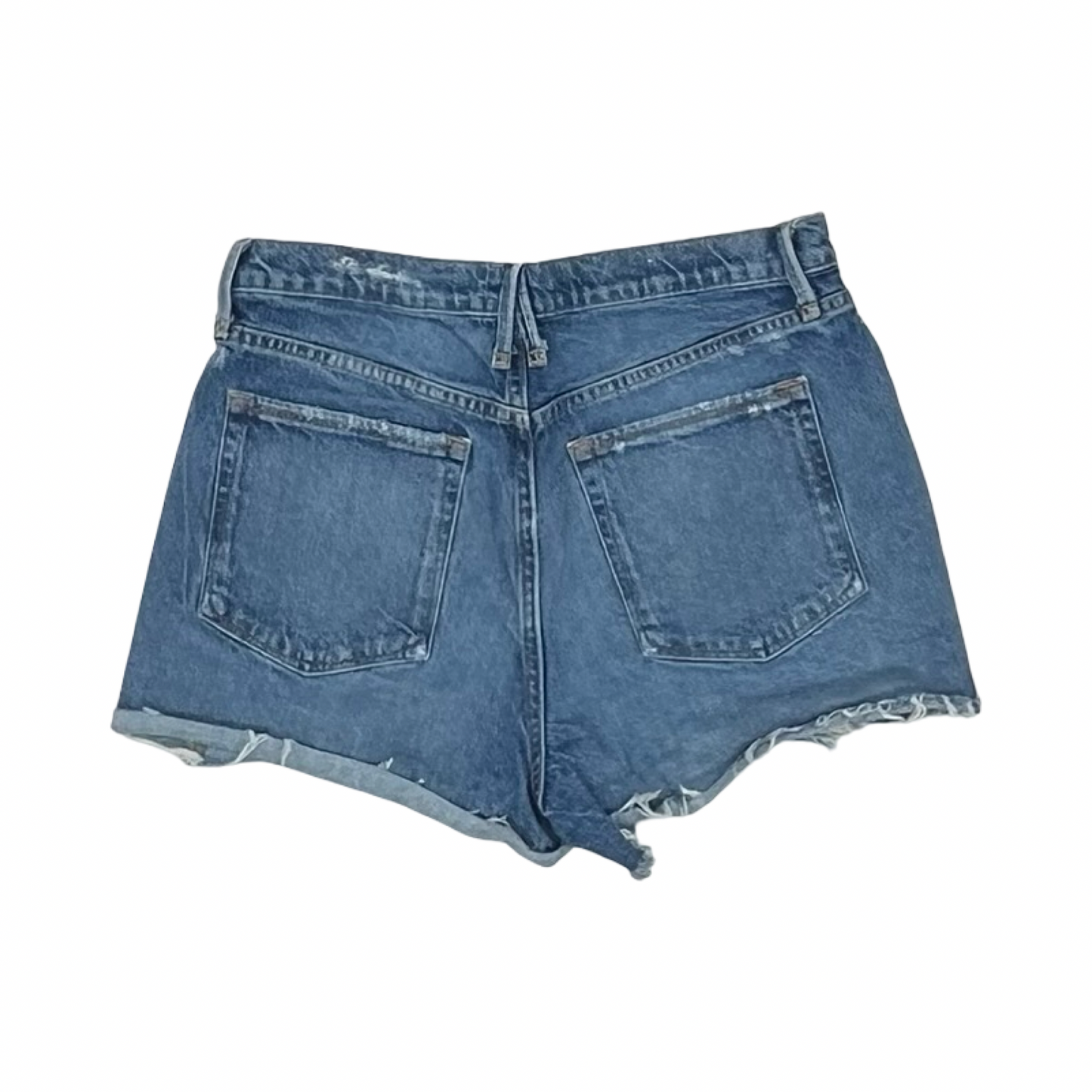 Shorts By Good American In Blue Denim, Size:6