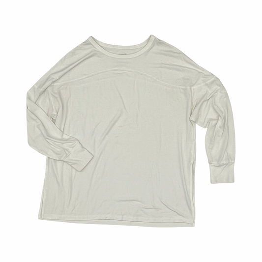Athletic Top Ls Collar By Old Navy In Cream, Size:M
