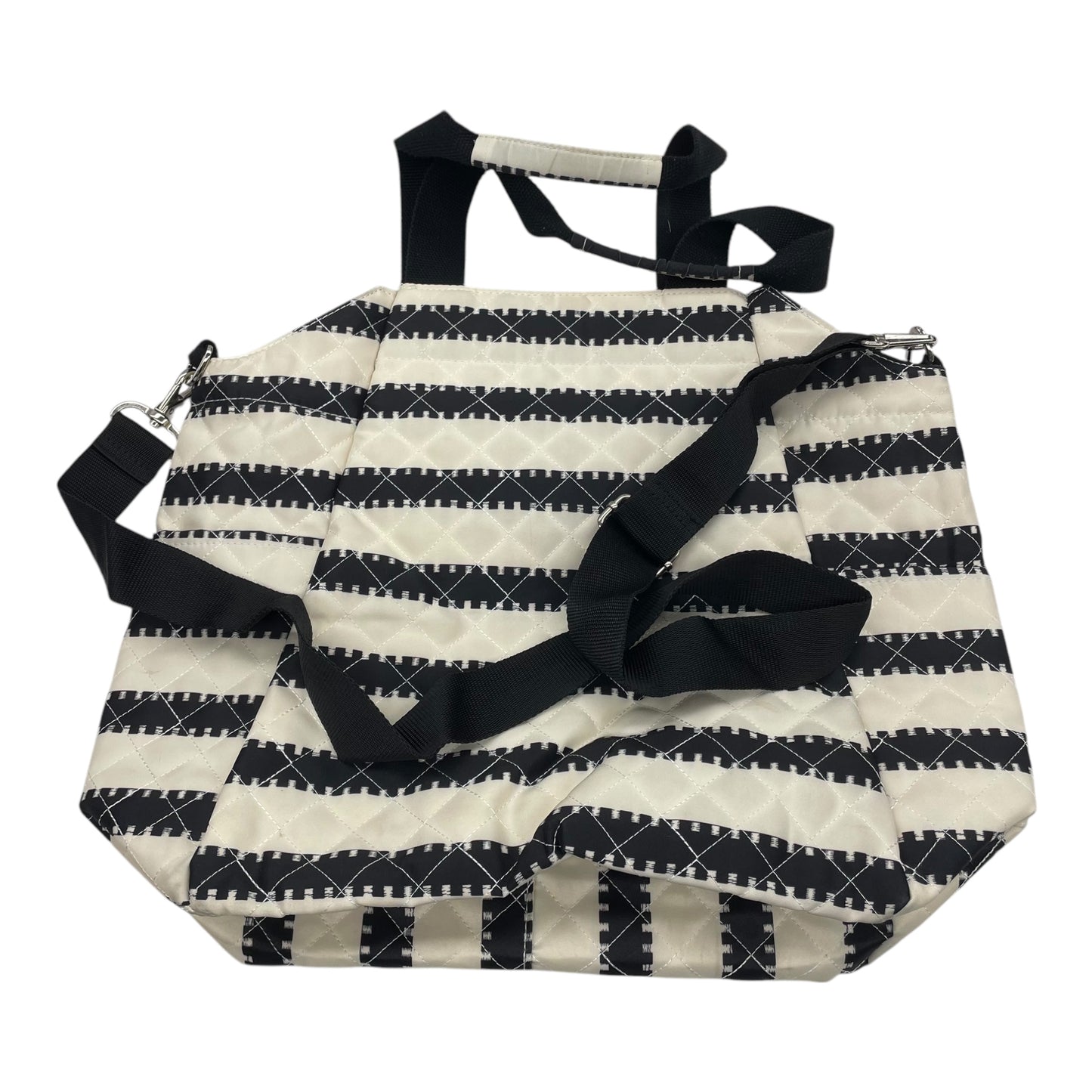 Tote By Clothes Mentor In Black & Cream, Size:Medium