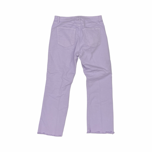 Jeans Cropped By Loft In Purple Denim, Size:6