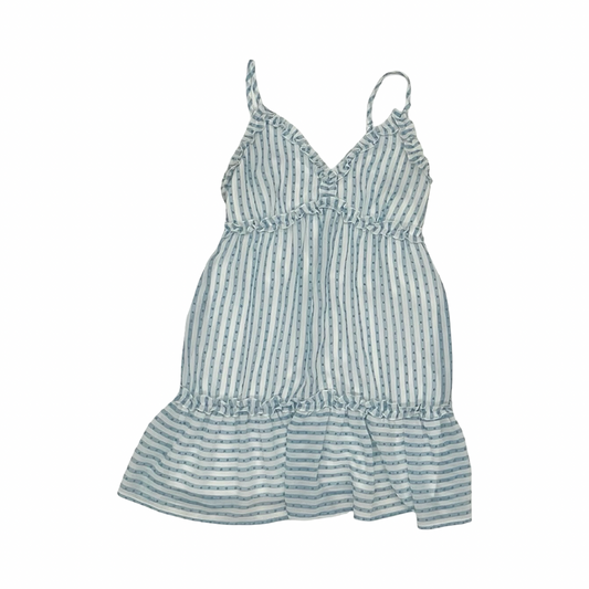 Dress Casual Short By Clothes Mentor In Blue & White, Size:M
