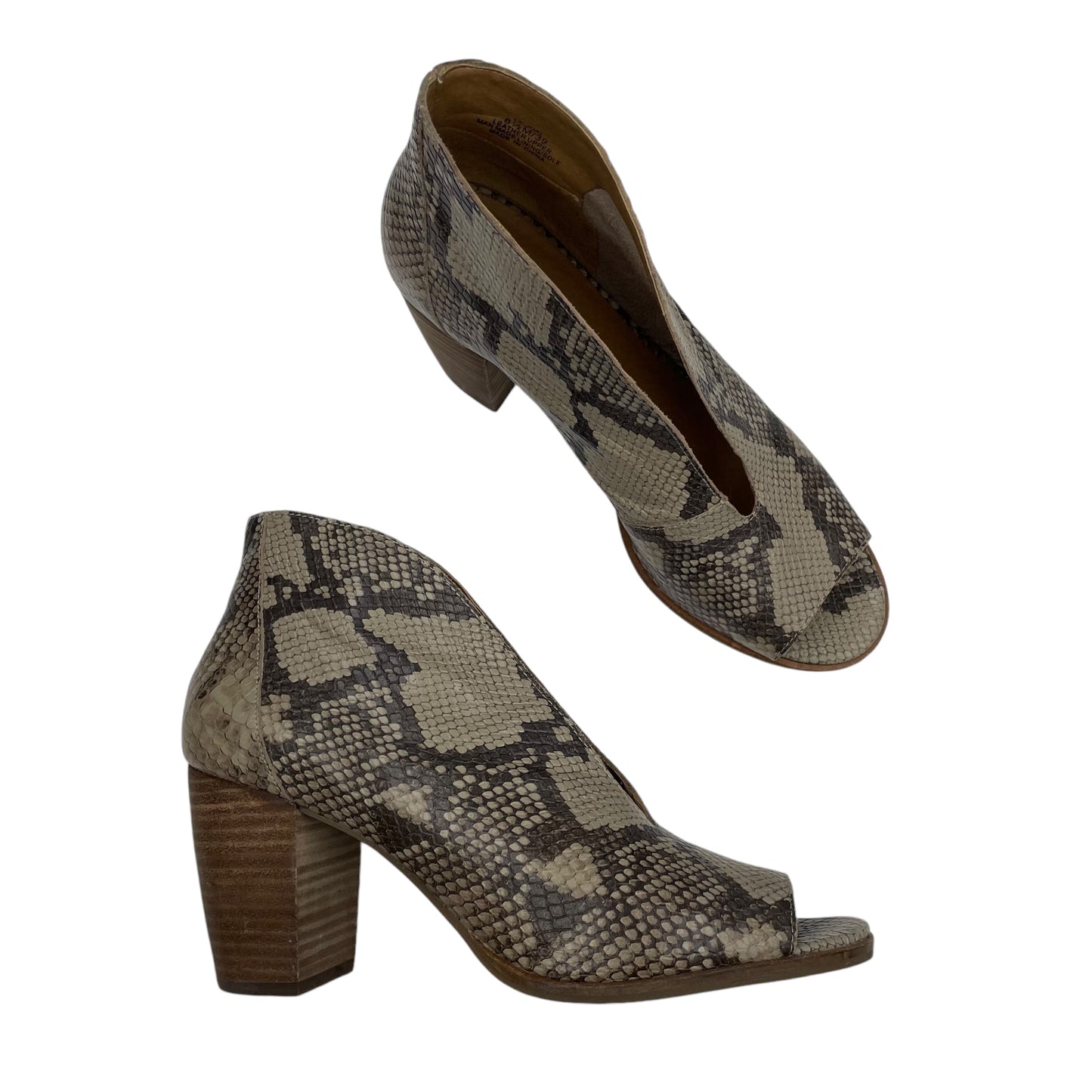 Shoes Heels Block By Lucky Brand In Snakeskin Print