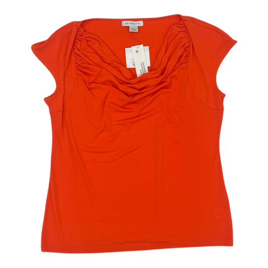Blouse Ss By Liz Claiborne In Orange, Size:L