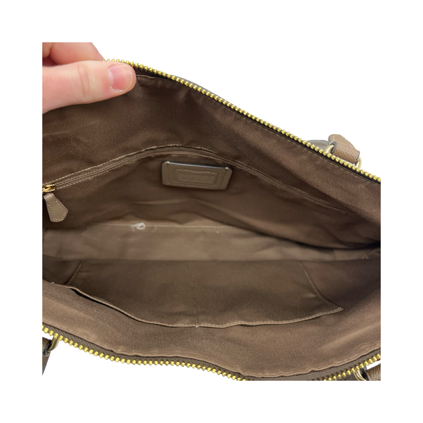 Handbag Designer By Coach In Brown, Size:Medium