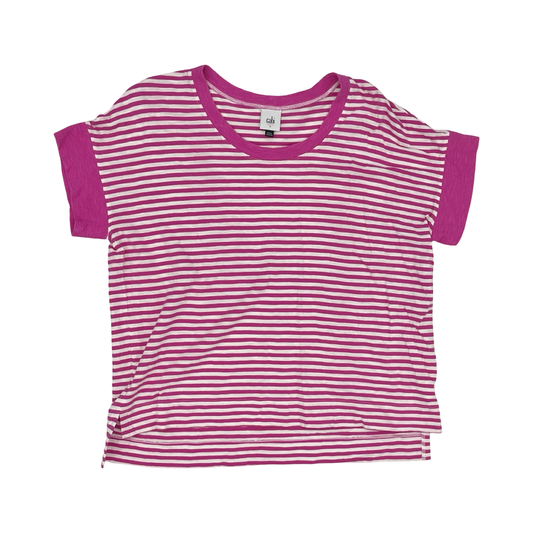 Top Ss By Cabi In Pink & White, Size:L