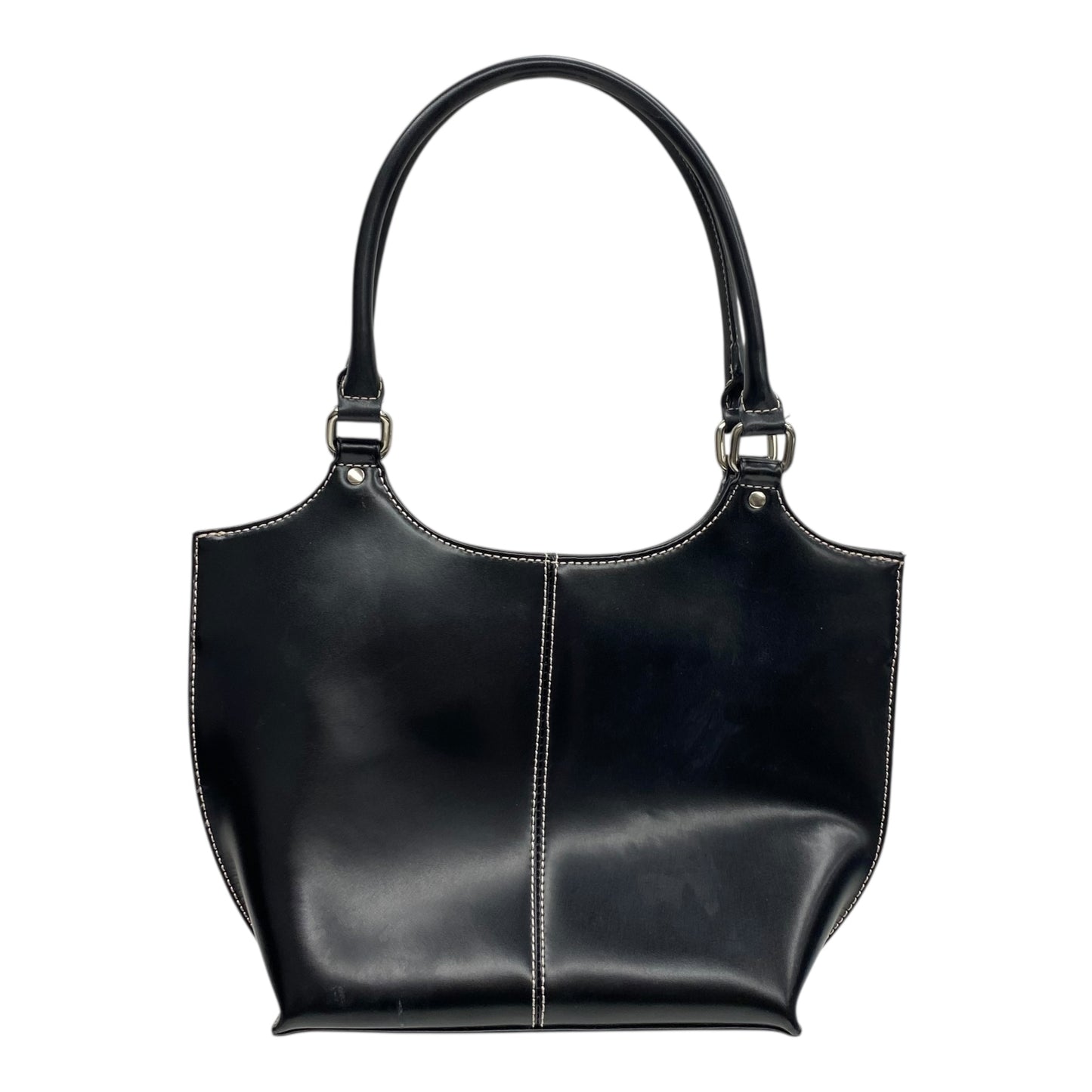 Handbag Leather By Wilsons Leather In Black, Size:Medium