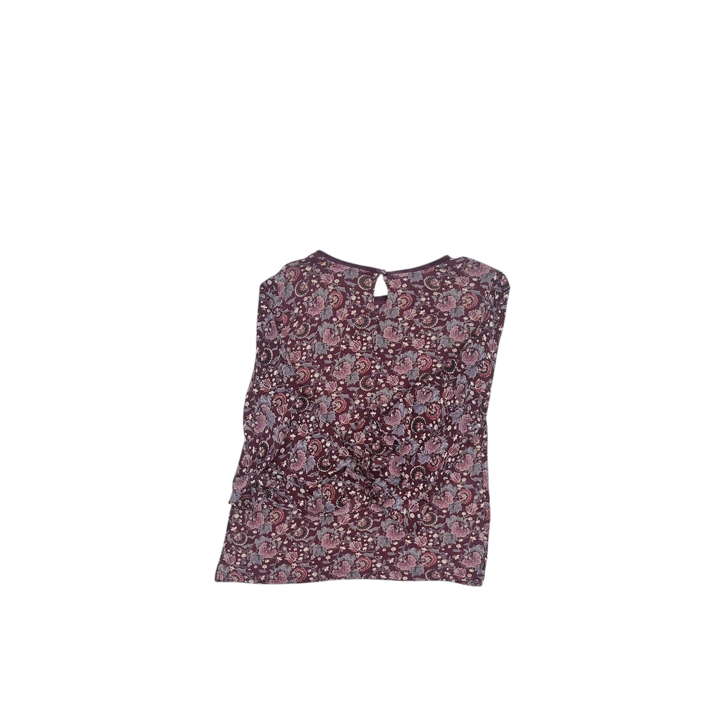 Blouse Ls By Loft In Purple, Size:S