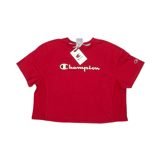 Athletic Top Ss By Champion In Red, Size:S