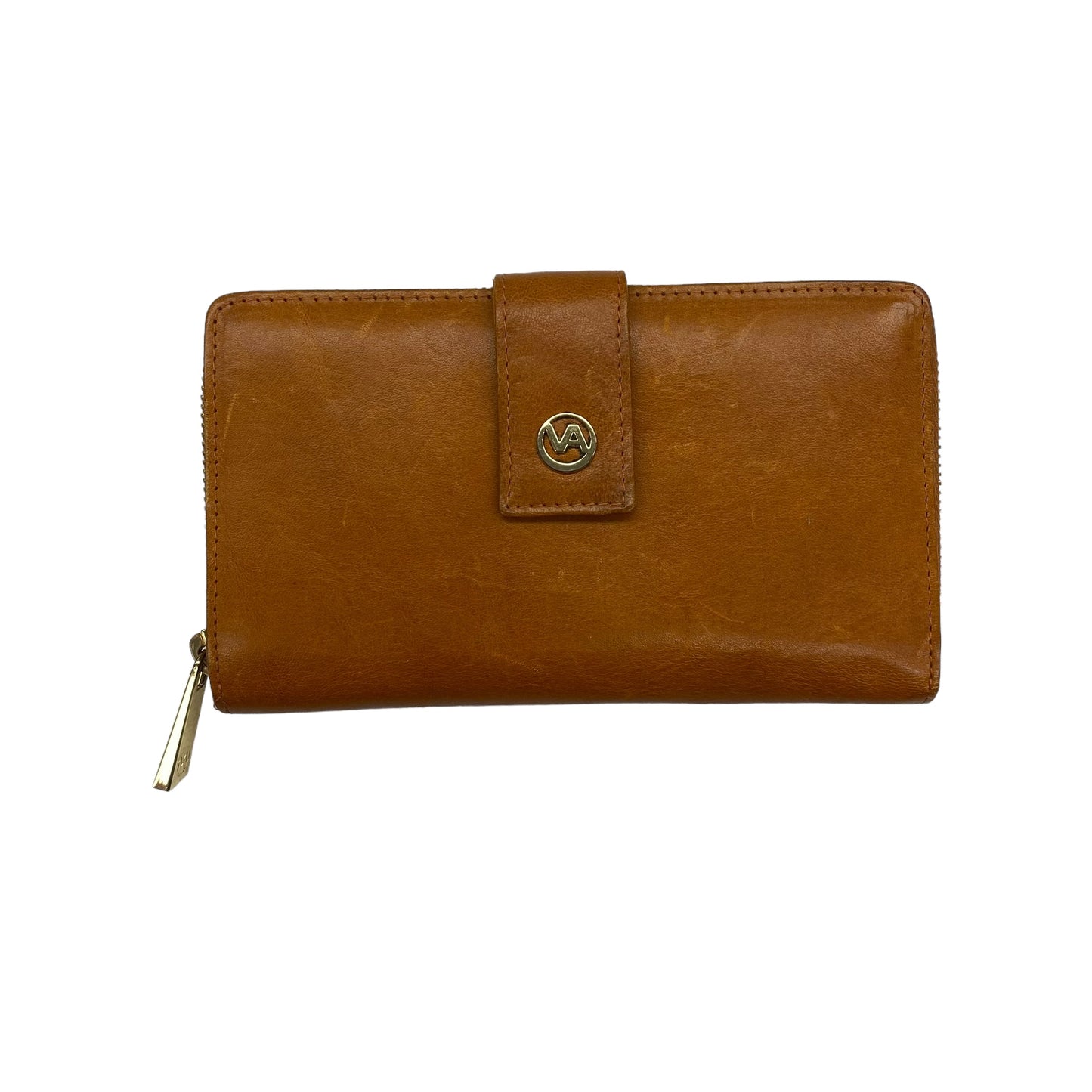 BROWN WALLET LEATHER by CLOTHES MENTOR Size:MEDIUM