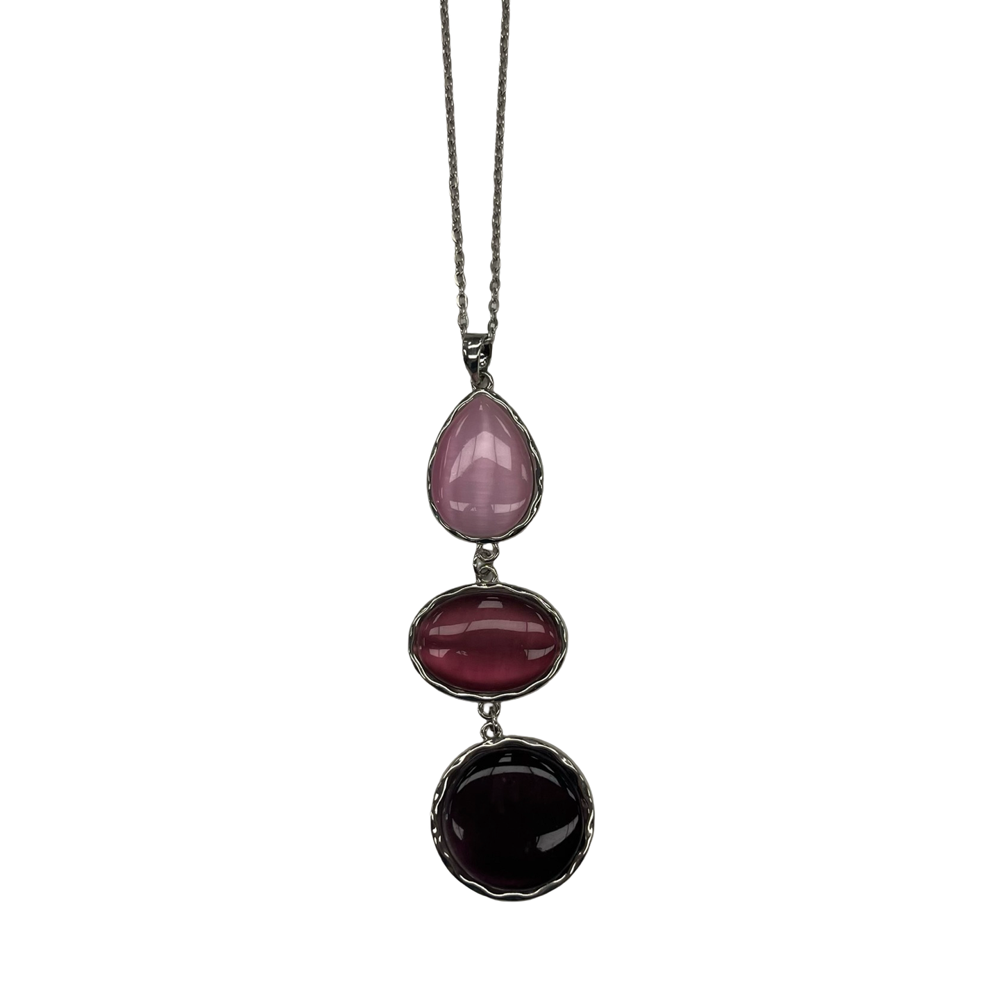Necklace Lariat & Y-Drop By Clothes Mentor In Pink & Purple