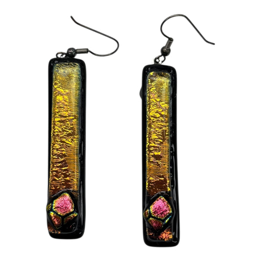 EARRINGS DANGLE/DROP by    CLOTHES MENTOR In BLACK & YELLOW