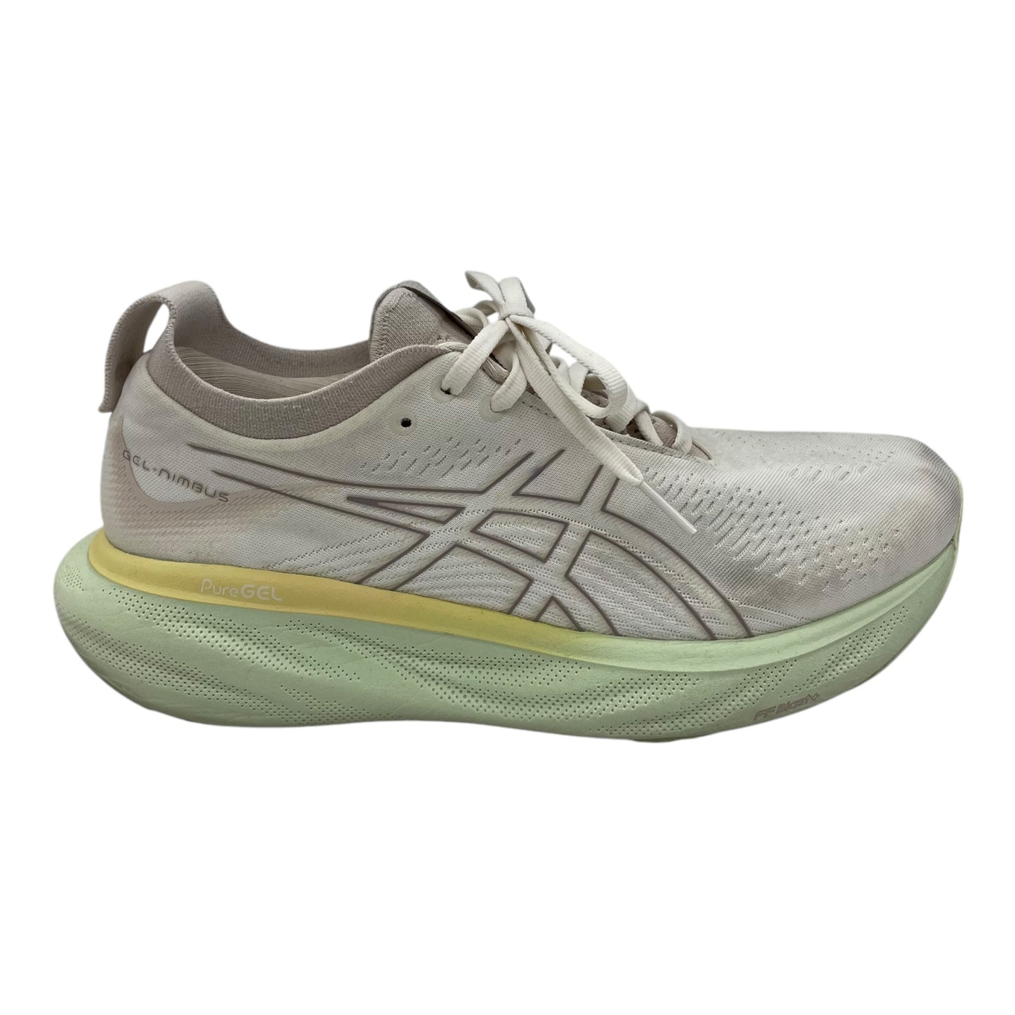 Shoes Athletic By Asics In Cream & Green, Size:9