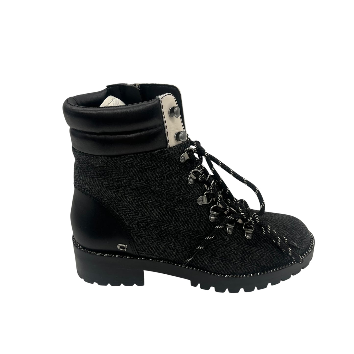 Boots Designer By Coach In Grey, Size:7.5