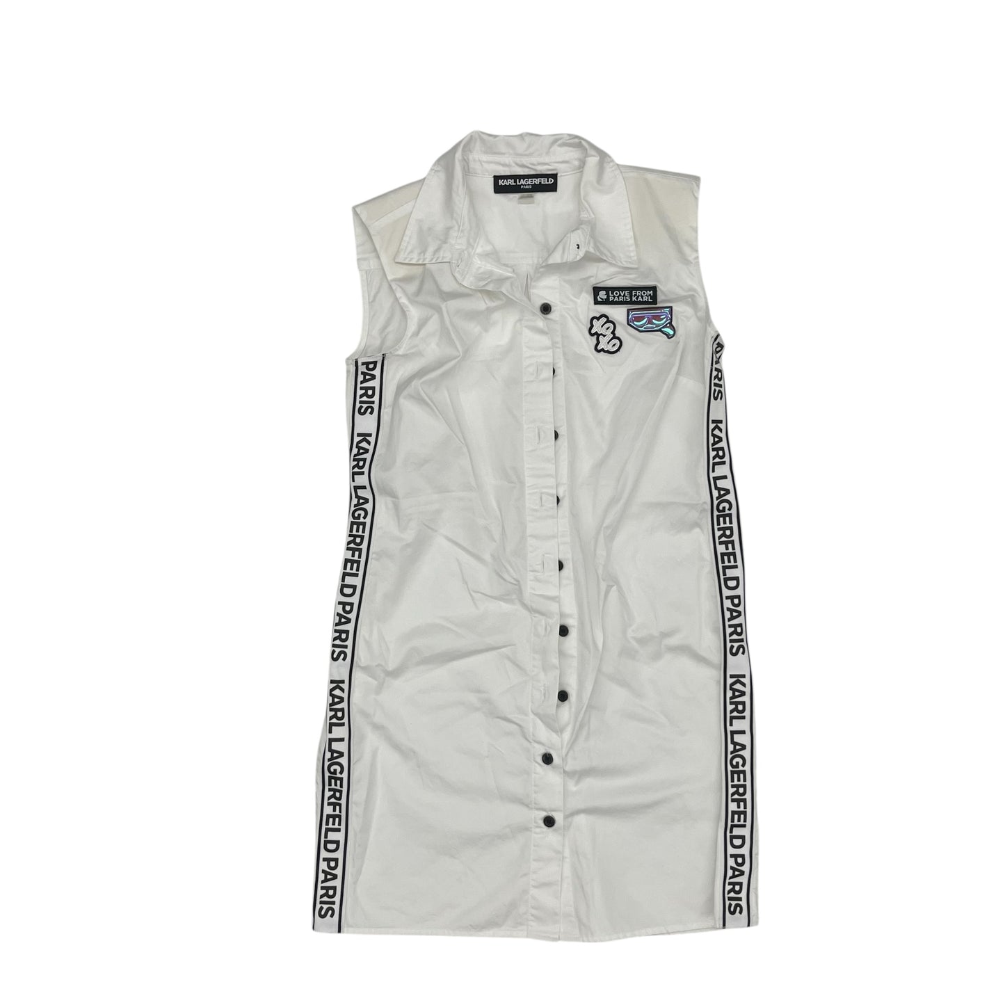 Dress Designer By Karl Lagerfeld In White, Size:8