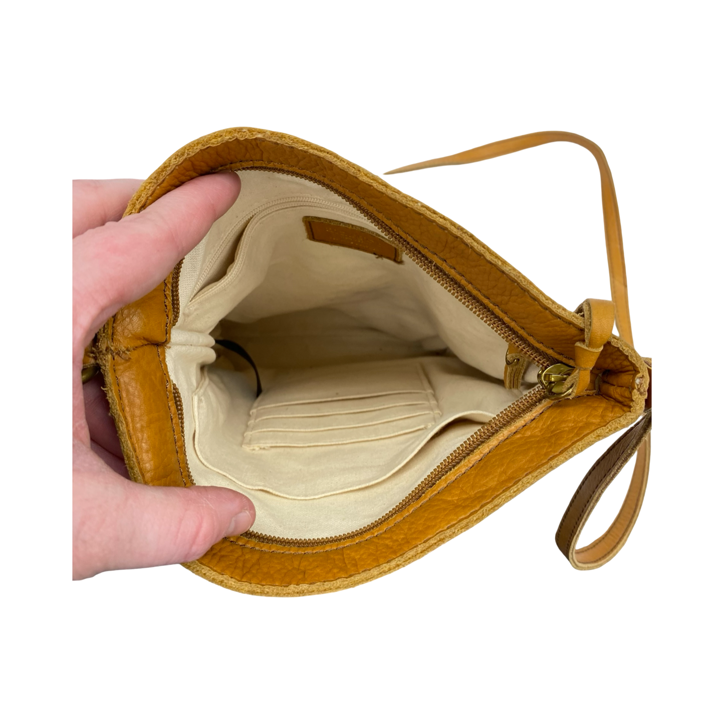 Crossbody Leather By Margot In Brown, Size:Medium