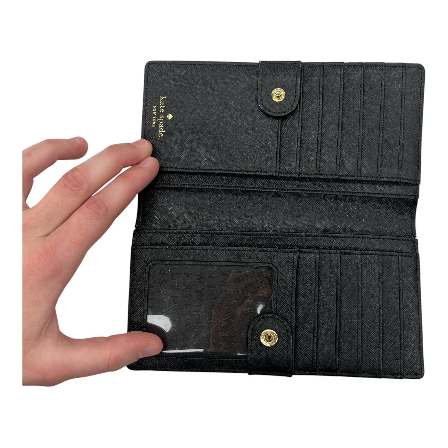 Wallet Designer By Kate Spade In Black & Tan, Size:Medium