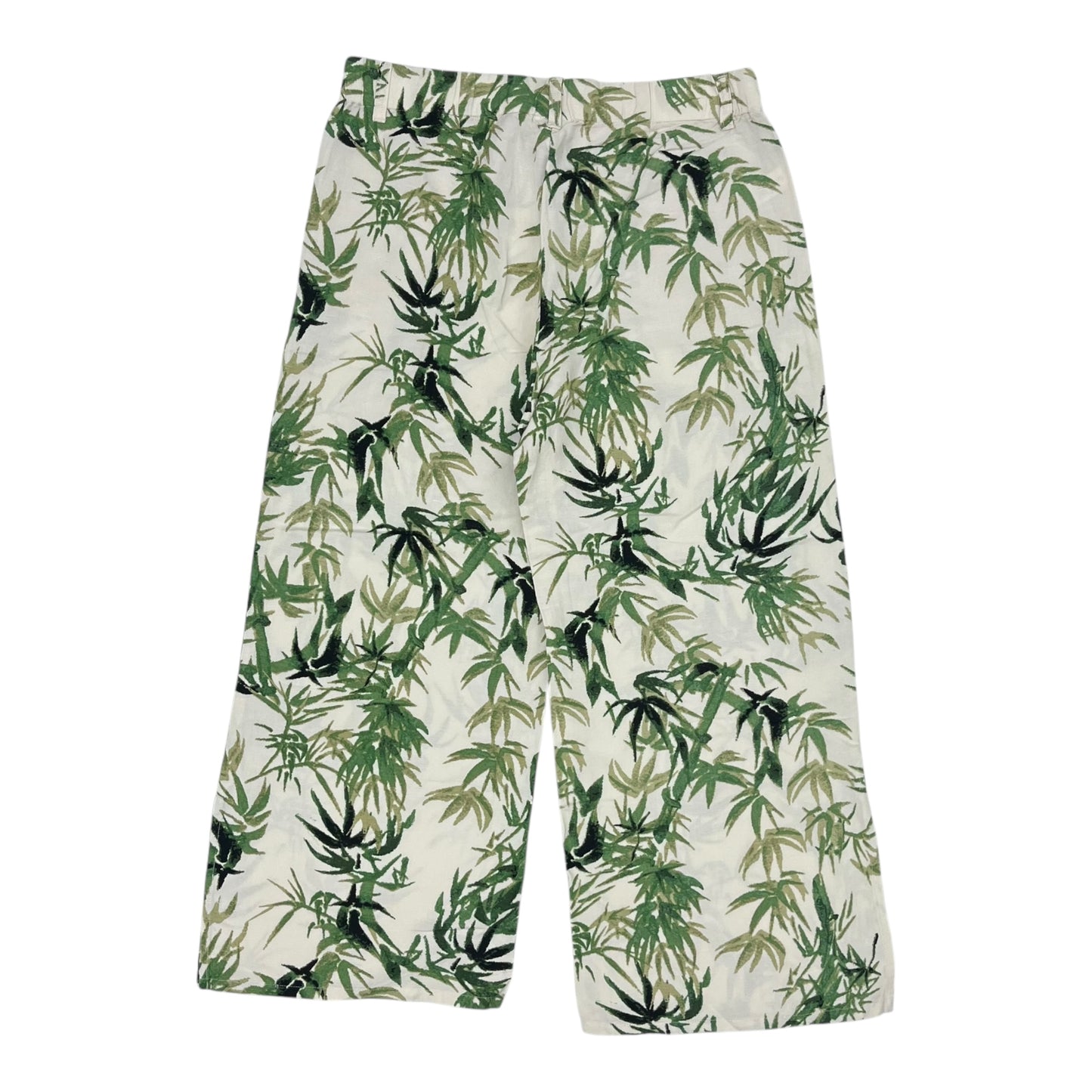 Pants Linen By J. Jill In Green & Tan, Size:Medium