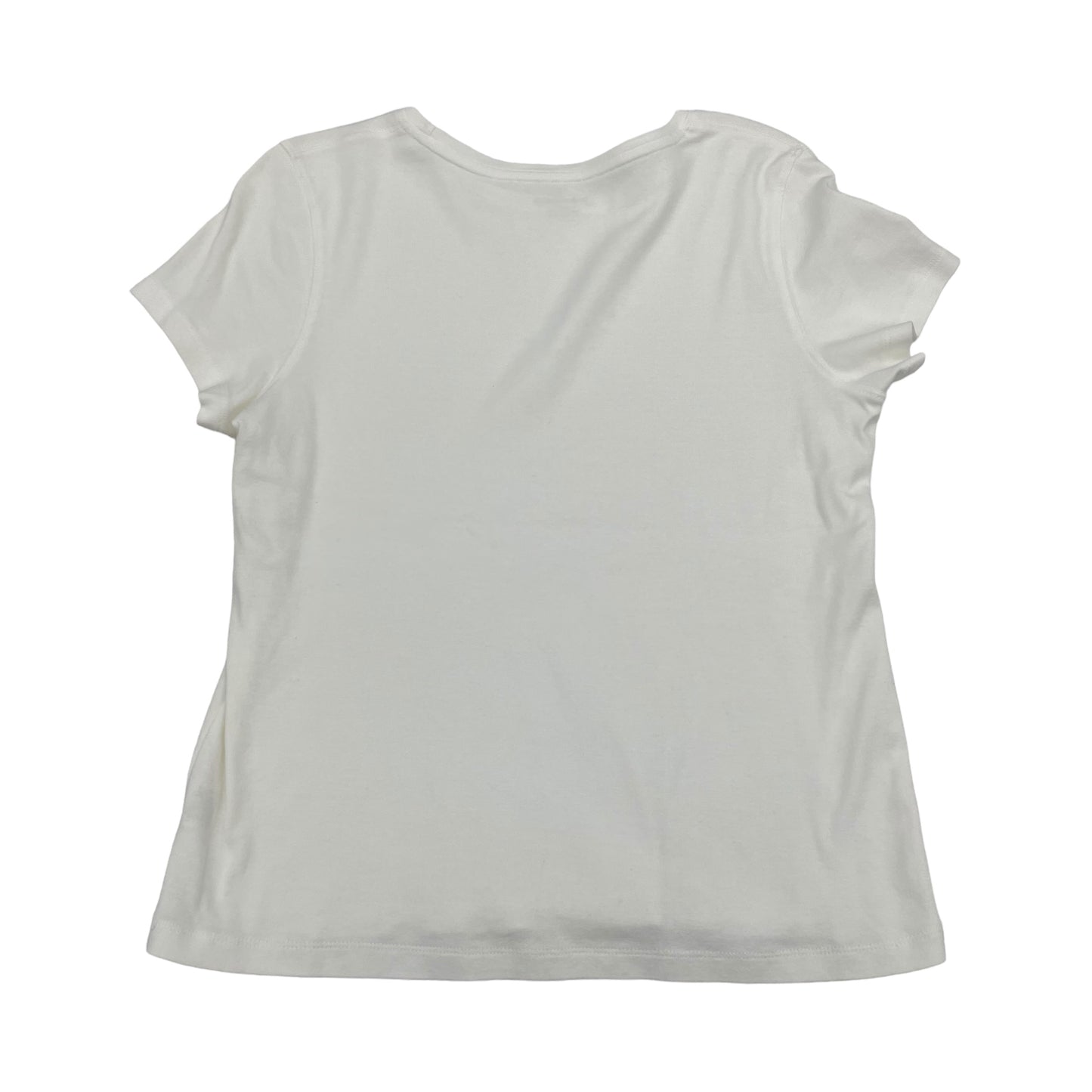 WHITE ST JOHNS BAY TOP SS BASIC, Size M