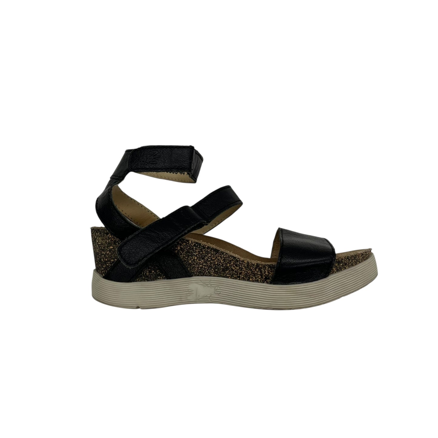 Sandals Heels Wedge By Fly London In Black, Size:5.5