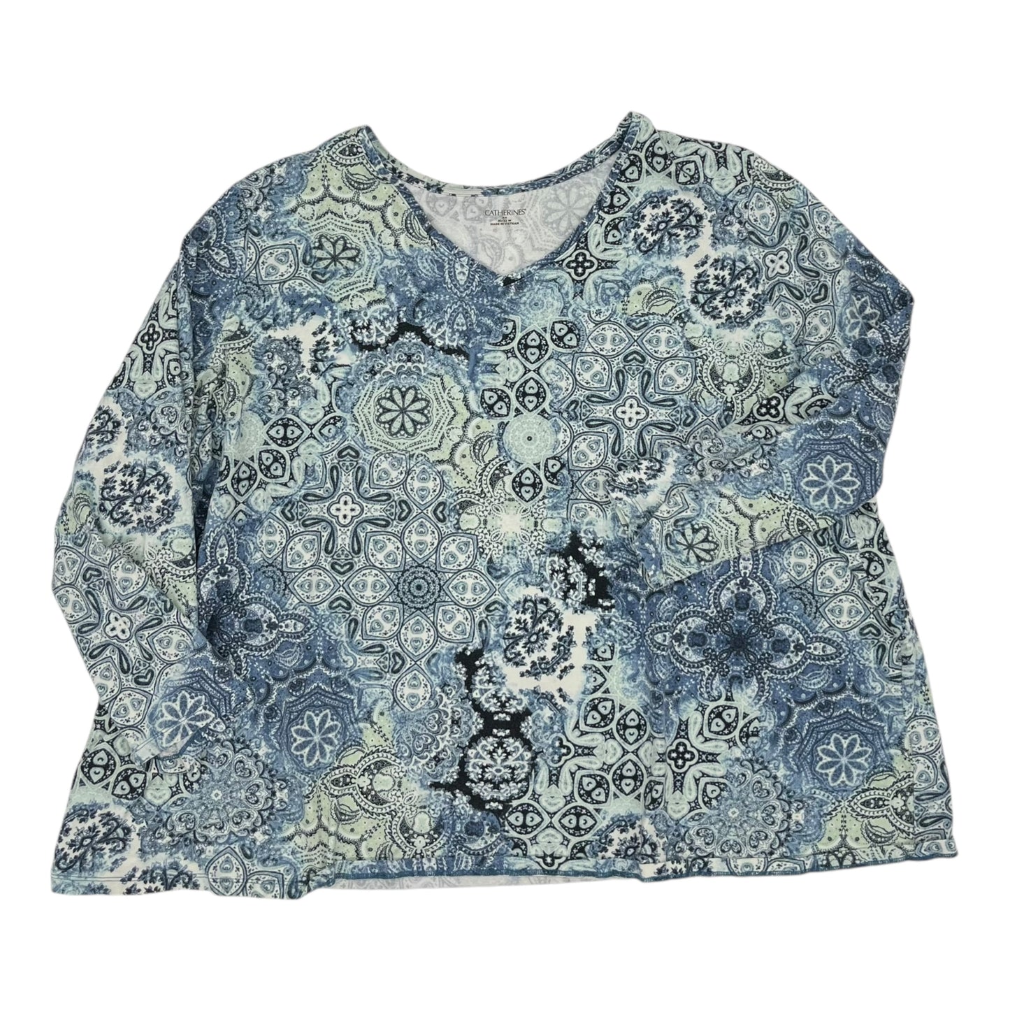 Top Ls By Catherines In Blue & Green, Size:4X