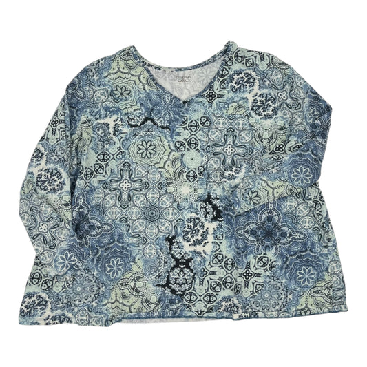 Top Ls By Catherines In Blue & Green, Size:4X