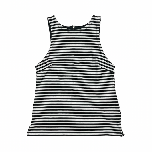 Top Sleeveless By Banana Republic In Black & White, Size:S