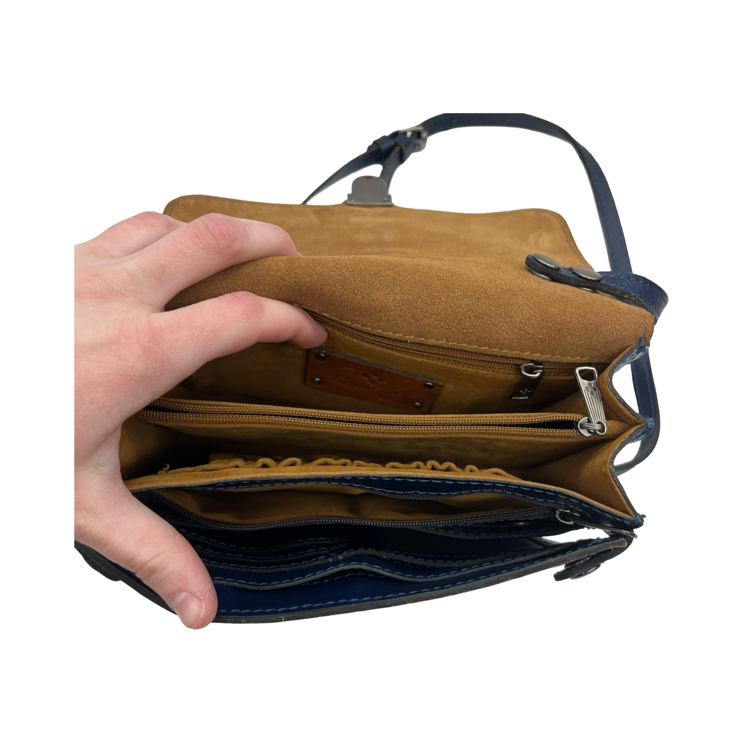 Crossbody Designer By Patricia Nash In Blue, Size:Medium