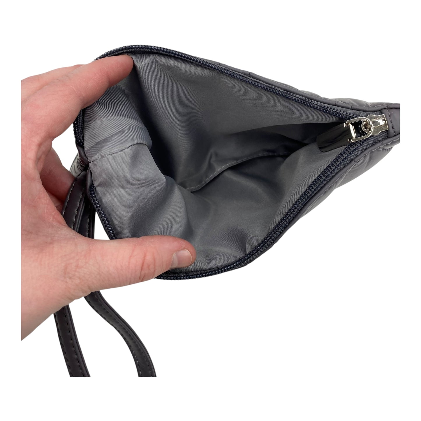 Wristlet By Clothes Mentor In Grey, Size:Medium