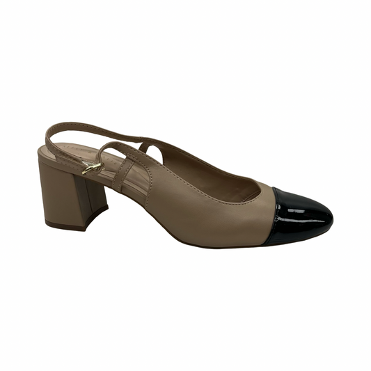 Shoes Heels Kitten By Kelly And Katie In Black & Tan, Size:7.5